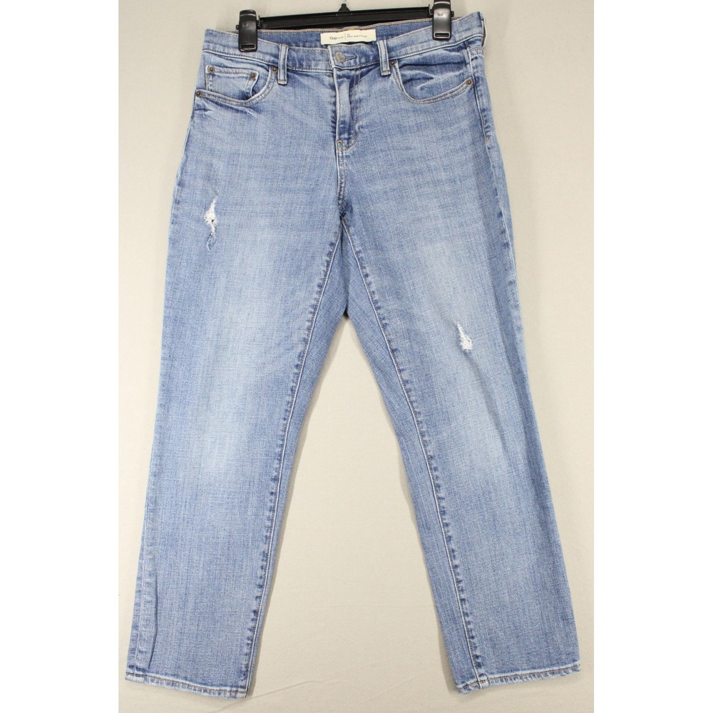 Gap 1969 Jeans Best Girlfriend Women 28 Blue Cotton Distressed Casual